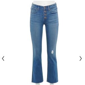 Sonoma button fly crop  high rise flare boot jeans women’s 10R new with tags